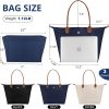Tote Bag for Women with Purse Organizer Insert, Foldable Large Capacity Waterproof Nylon Bag for Travel, and Daily Use bagel