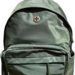 Tory Burch Women's Ella Nylon Backpack With Silver Tone Hardware (Basil)-0