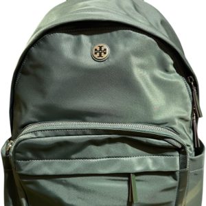 Tory Burch Women's Ella Nylon Backpack With Silver Tone Hardware (Basil)-0