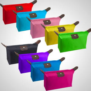 YAODHAOD Waterproof Makeup Bag Bulk - 9 Color Toiletry Pouch with Zipper