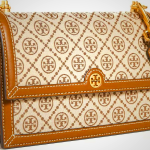 Tory Burch T Monogram Jacquard Shoulder Bag for Women in Hazel Tan
