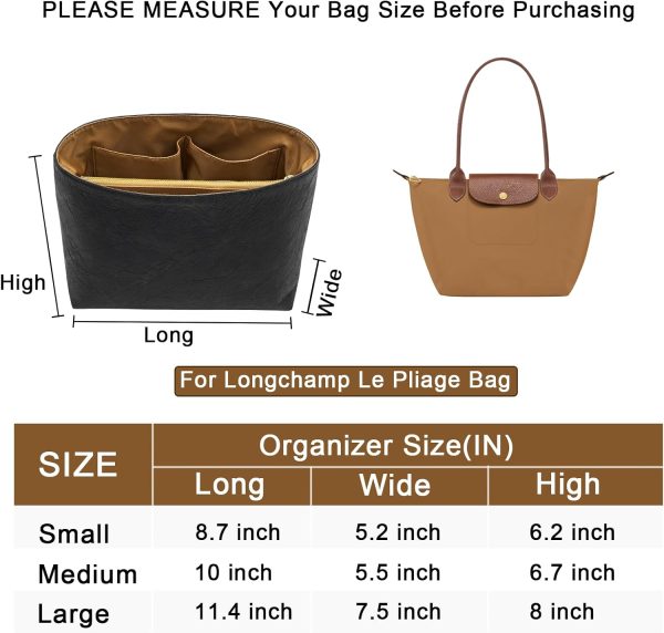 Dupont Paper Purse Organizer Insert for Longchamp Le Pliage M Bag dupont registry