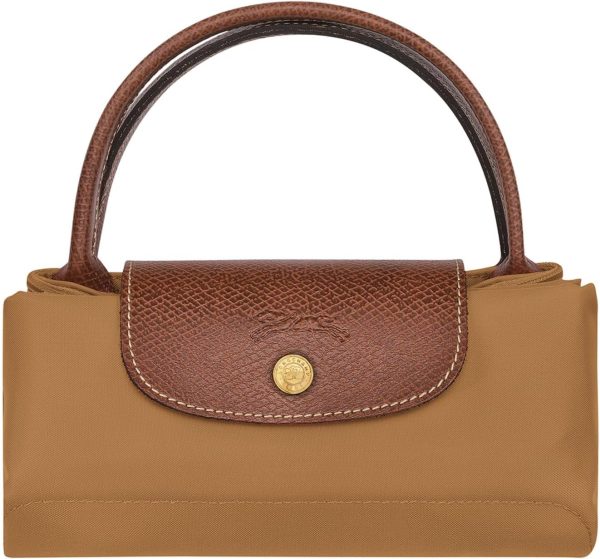 Longchamp Small Green Le Pliage Nylon Tote Bag with Top Handle in Fawn leetcode