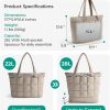 BAGSMART Expandable Tote Bag for Women, Puffer Work & Travel Handbag for love and lemons