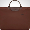 Longchamp Le Pliage Green Large Top Handle Travel Handbag for Women