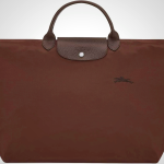 Longchamp Le Pliage Green Large Top Handle Travel Handbag for Women