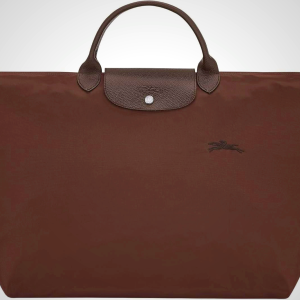 Longchamp Le Pliage Green Large Top Handle Travel Handbag for Women