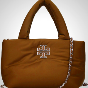 Tory Burch Britten Nylon Puffy Mini Tote - Black, Candy Lime, Coffee