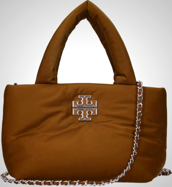 Tory Burch Britten Nylon Puffy Mini Tote - Black, Candy Lime, Coffee