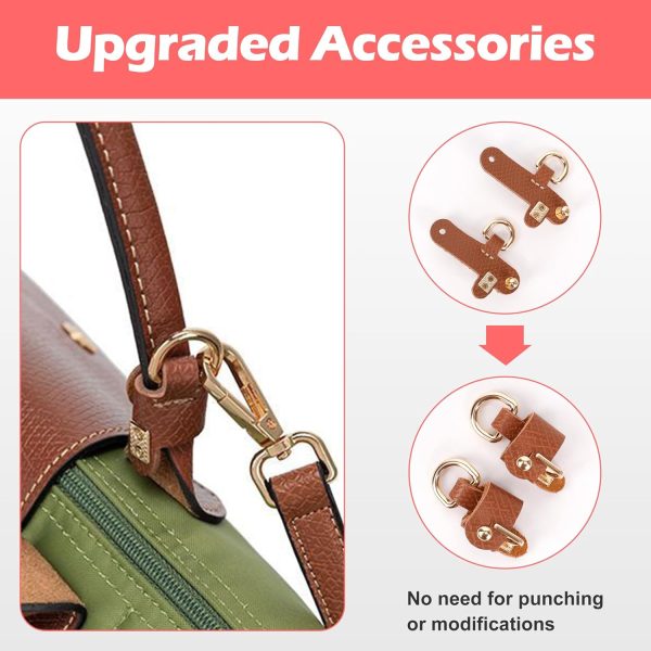 dadop Strap Kit for Longchamp Mini Bags - Adjustable Leather Purse Straps strap wrench