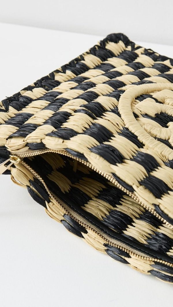 Tory Burch Women's Ella Straw Pouch-4