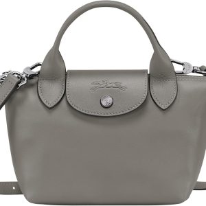 Longchamp Le Pliage X-Small Xtra Leather Tote Shoulder Bag in Turtledove leather boots