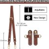 Upgraded Leather Shoulder Strap for Longchamp Le Pliage Bags, Adjustable Crossbody Strap (Brown) shoulder press