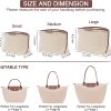 Felt Purse Organizer Insert for Longchamp Le Pliage L Bag Handbag Leather edge Longchamp Organizer Insert (Beige, Large) lovart