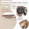 Felt Purse Organizer Insert for Longchamp Le Pliage L Bag Handbag Leather edge Longchamp Organizer Insert (Beige, Large) league of legends