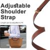 Upgraded Leather Shoulder Strap for Longchamp Le Pliage Bags, Adjustable Crossbody Strap (Brown) adjustable desk