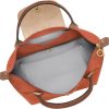 Longchamp Small Green Le Pliage Nylon Tote Top Handle Bag, Brick pliage green