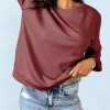 Dokotoo Women's Casual Crew Neck Sweatshirt Loose Soft Long Sleeve Pullover Tops-3