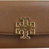 Tory Burch Women's Britten Pebble Leather Envelope Wallet (Moose) shopify