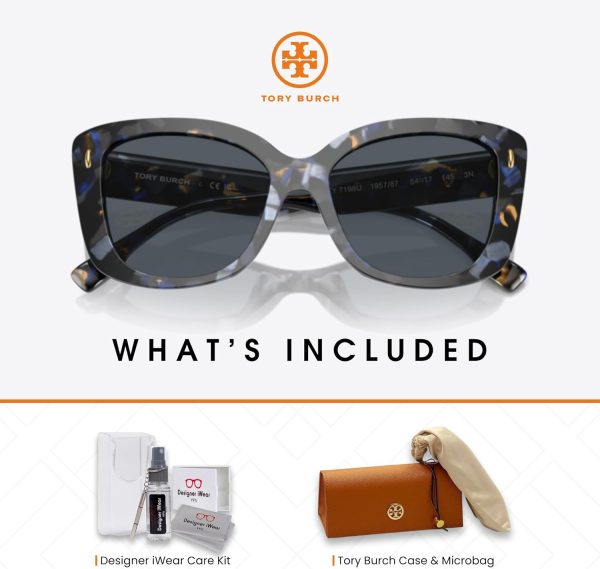 Tory Burch TY7198U Butterfly Sunglasses for Women +BUNDLE with ACCESSORY EYEWEAR KIT-1