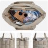 BAGSMART Expandable Tote Bag for Women, Puffer Work Tote Handbag, Quilted Carry On Bag for Travel Gym toteme sweater