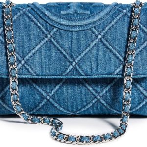 Tory Burch Women's Fleming Soft Denim Small Convertible Shoulder Bag tory burch tote