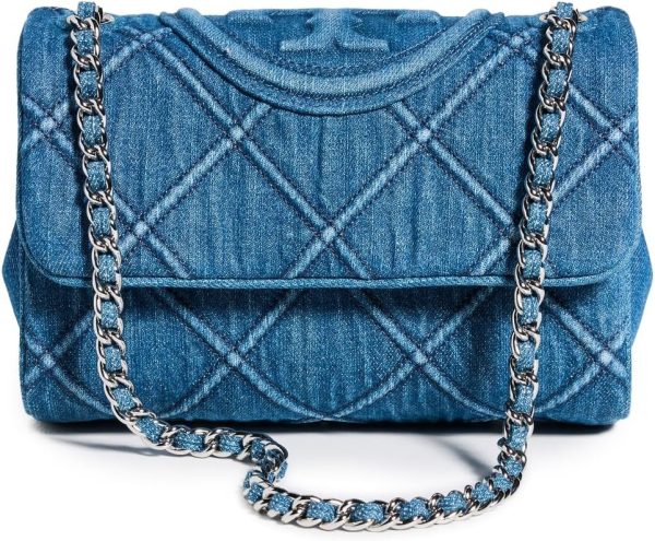 Tory Burch Women's Fleming Soft Denim Small Convertible Shoulder Bag tory burch tote