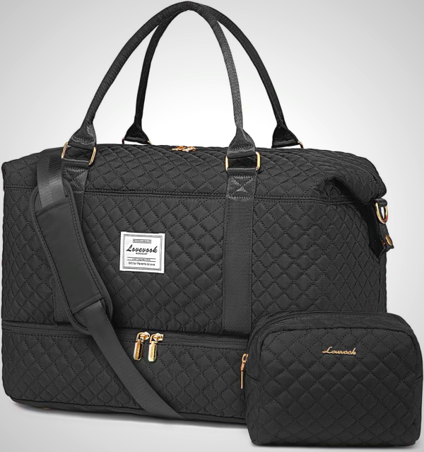 LOVEVOOK Travel Duffle Bag for Women with Shoe & Toiletry Compartments