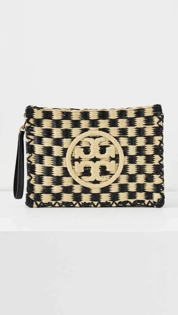 Tory Burch Women's Ella Straw Pouch-1