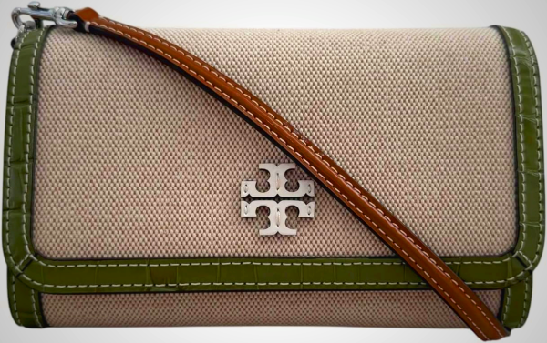 Tory Burch Womens 146467 Thea Pebbled Leather With Gold-tone Hardware Crossbody Bag With Flat Wallet