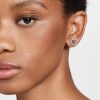 Tory Burch Women's Miller Pave Stud Earrings, Tory Silver/Crystal, One Size-2
