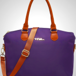 Water-Resistant Nylon Satchel Handbag with Top Handle and Pockets