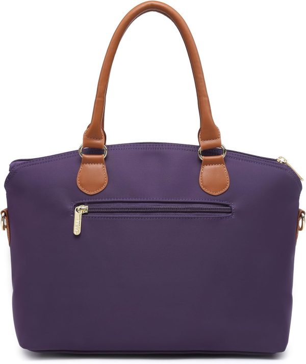 Water-Resistant Nylon Top Handle Satchel Handbag with Multiple Pockets water-resistant insulated hooded jacket