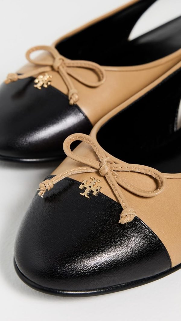 Tory Burch Women's Cap Toe Slingback Ballet Flats-3