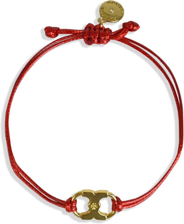 Tory Burch Embrace Ambition Gemini Link Corded Strand Bracelet,-0