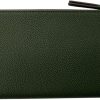 Tory Burch Women's Blake Pebble Leather Colorblock Slim Envelope Wallet (Basil) steam