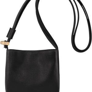 Longchamp Le Roseau Leather Crossbody Bag in Black roseau commonwealth of dominica