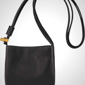 Longchamp Le Roseau Leather Crossbody Bag - Black Unisex Style