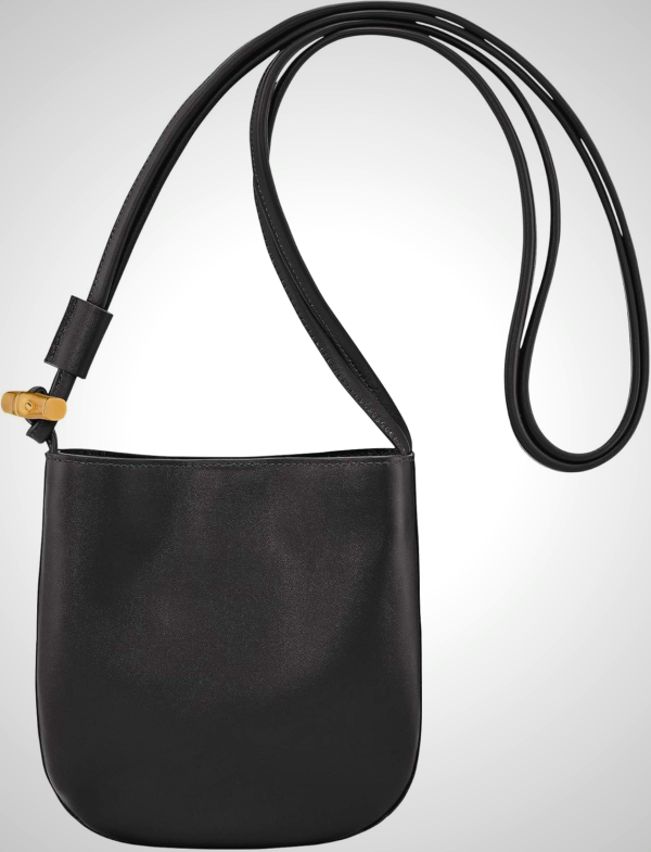 Longchamp Le Roseau Leather Crossbody Bag - Black Unisex Style
