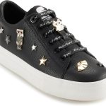 Karl Lagerfeld Womens Cate Pins Lace Up Platform Sneaker-0