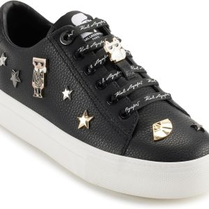 Karl Lagerfeld Womens Cate Pins Lace Up Platform Sneaker-0