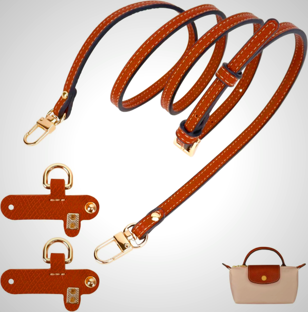 dadop Strap Kit for Longchamp Mini Bags - Adjustable Leather Purse Straps