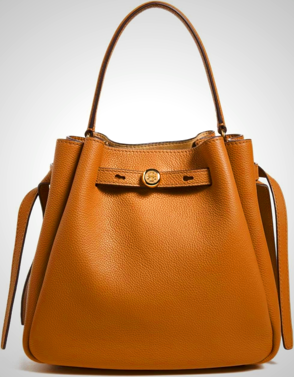 Tory Burch Women's Romy Pebbled Small Bucket Bag