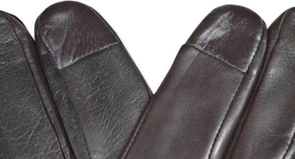 Brooks Brothers Men's Leather Cashmere Lined Winter Gloves with Touchscreen-1