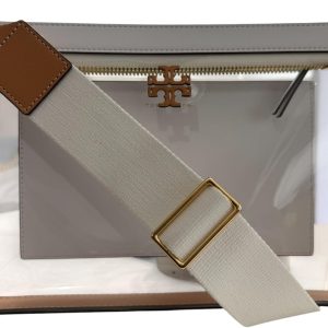 Tory Burch Womens 148314 Blake Swingpack Pebbled Leather Crossbody Shoulder Bag,-0