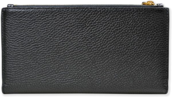 Tory Burch Womens 139540 Blake Pebble Leather Colorblock Slim Envelope Wallet, (006 Black/Sand)-1