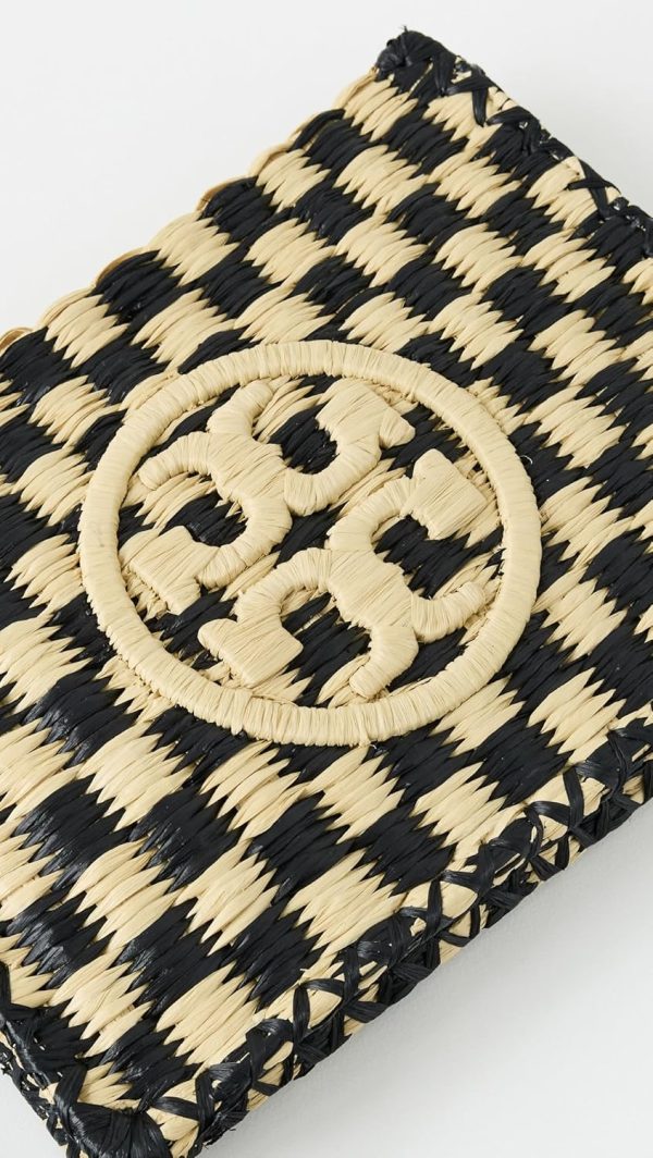 Tory Burch Women's Ella Straw Pouch-3