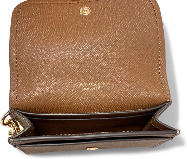 Tory Burch Women's 157146 Crossgrain Leather Emerson Flap Card Case Wallet (Moose)-2