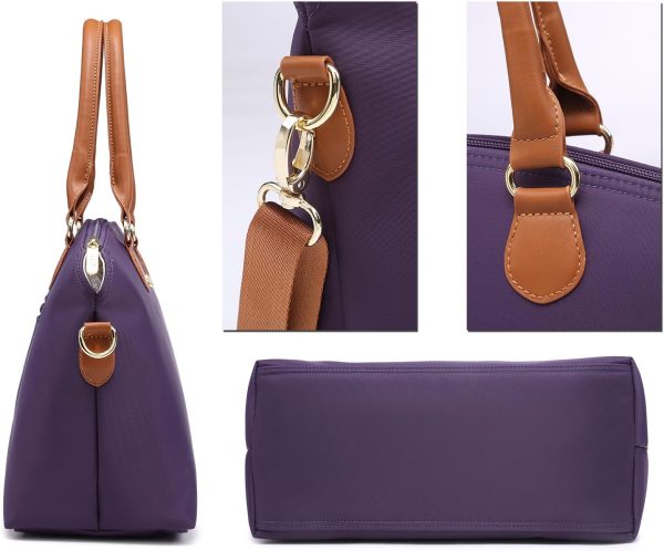 Water-Resistant Nylon Top Handle Satchel Handbag with Multiple Pockets satchel meaning