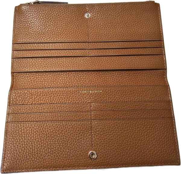 Tory Burch 139540 Blake Color-Block Cortado Brown With Gold Hardware Women's Slim Wallet-2